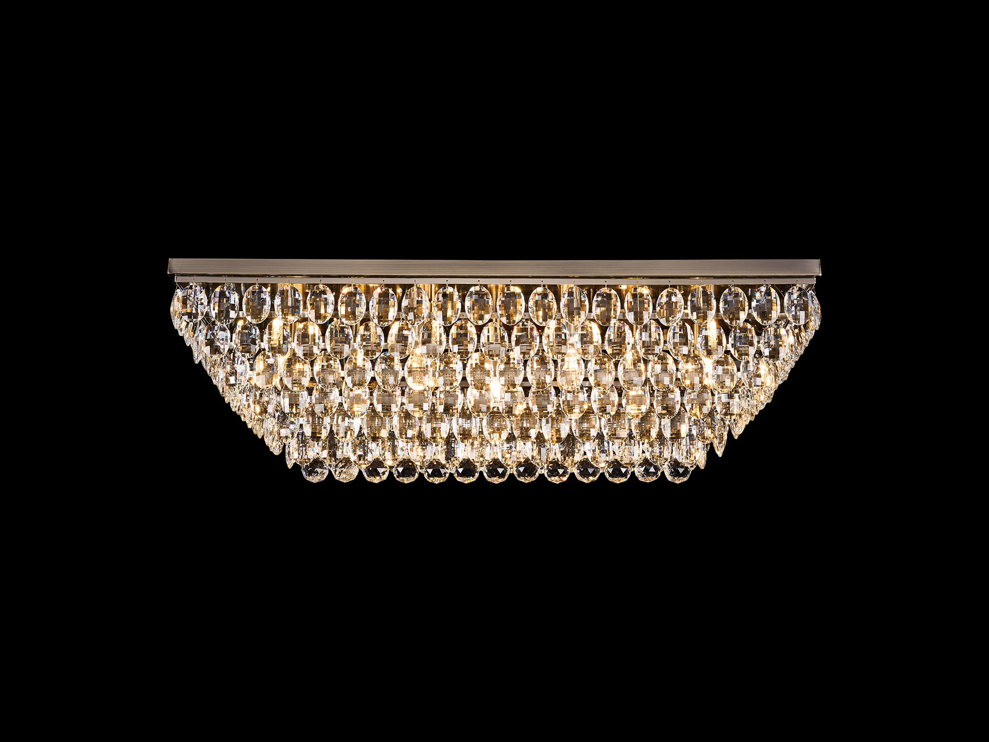 IL32827AB  Coniston Linear Flush Ceiling 11 Light (21.8kg) Antique Brass